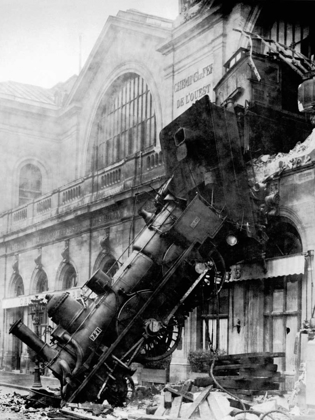 Picture of TRAIN WRECK AT MONTPARNASSE, PARIS, 1895