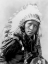 Picture of INDIAN WEARING WHITE WAR BONNET- 1900
