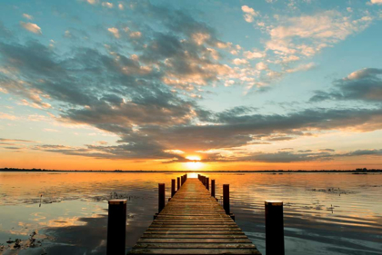 Picture of MORNING LIGHTS ON A JETTY