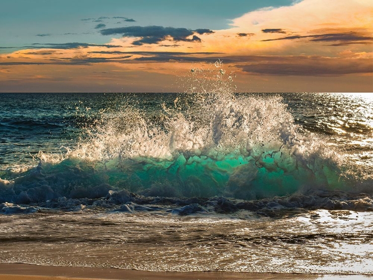 Picture of WAVE CRASHING ON THE BEACH, KAUAI ISLAND, HAWAII