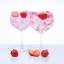 Picture of GIN WITH STRAWBERRIES ON WHITE BACKGROUND