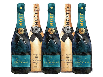 Picture of CHAMPANGE 5 TEAL AND GOLD