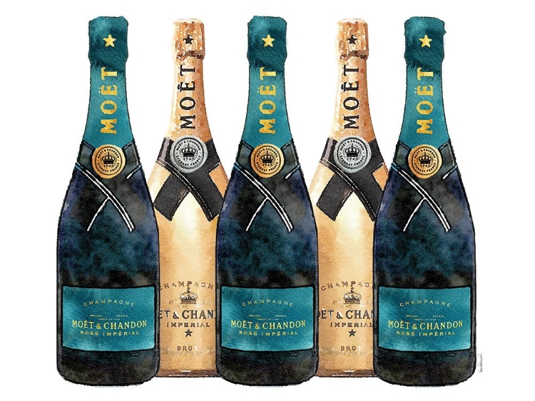 Picture of CHAMPANGE 5 TEAL AND GOLD