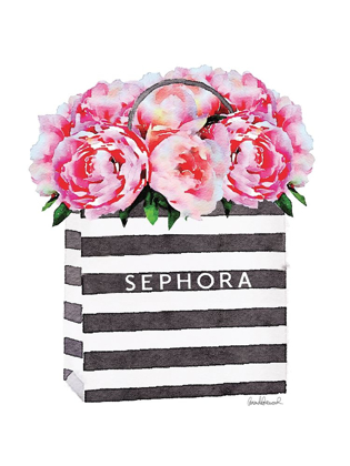 Picture of BAG WITH PINK PEONY