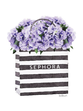 Picture of BAG WITH PURPLE HYDRANGEA