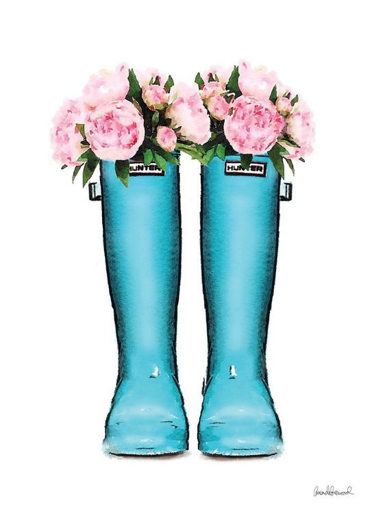 Picture of BLUE RAIN BOOTS WITH PEONY