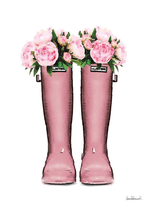 Picture of PINK RAIN BOOTS WITH PEONY