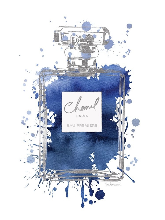 Picture of SILVER INKY PERFUME IN NAVY