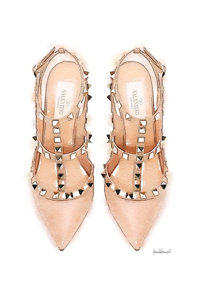 Nude stud deals shoes
