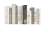 Picture of GREY AND GOLD BOOKS