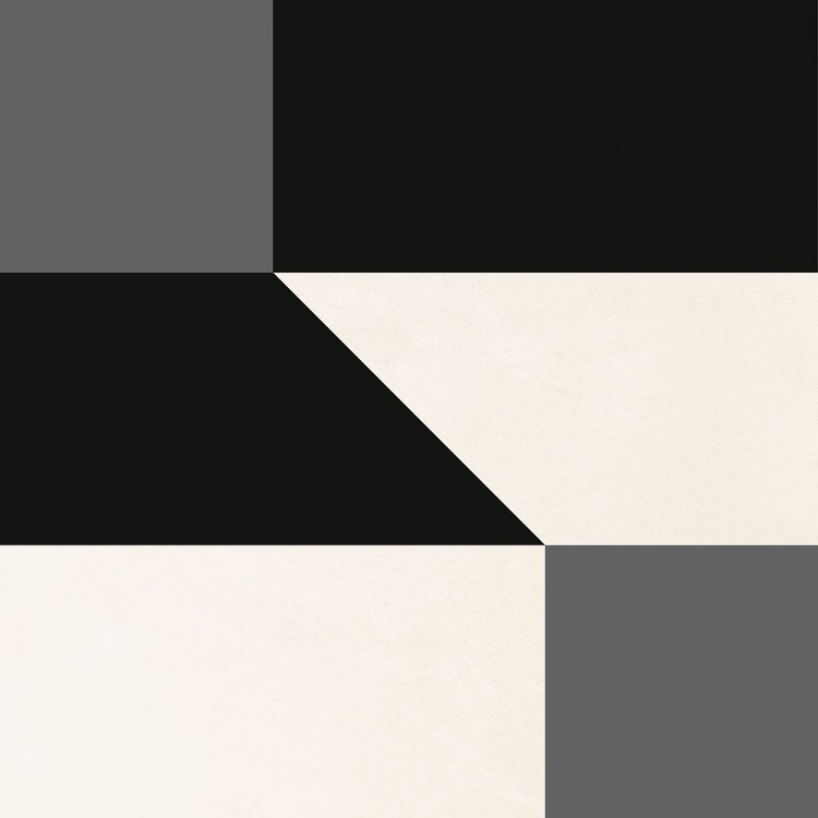 Picture of GEOMETRIC ABSTRACT BLACK AND GREY