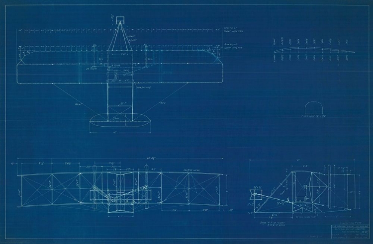 Picture of WRIGHT BROTHERS PLANE,BLUEPRINT