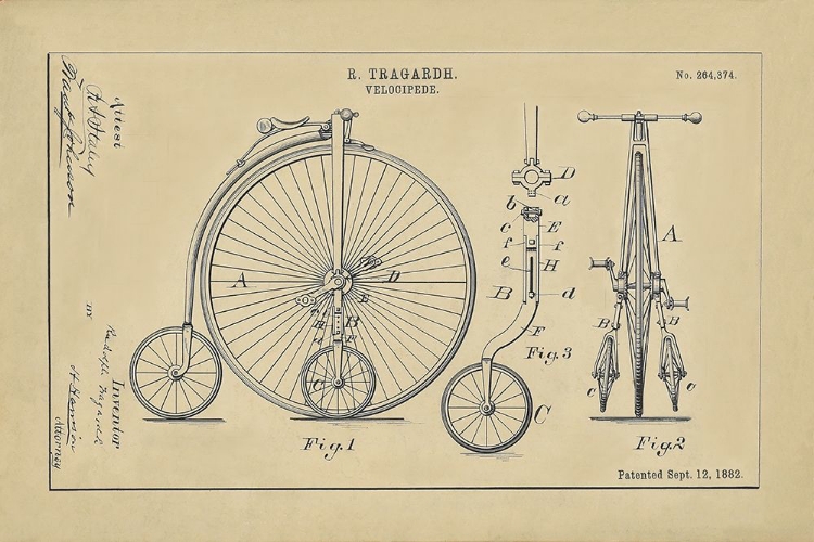 Picture of VELOCIPEDE TECHNICAL DRAWING