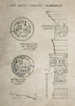 Picture of ITALIAN RENAISSANCE ARCHITECTURAL SECTION CHART IA