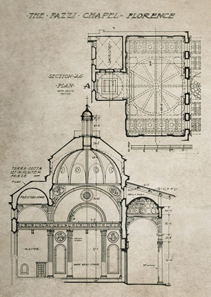 Picture of ITALIAN RENAISSANCE ARCHITECTURAL SECTION CHART IB