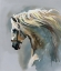 Picture of WHITE STALLION PAINTING