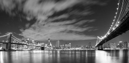 Picture of BROOKLYN AND MANHATTAN BRIDGE AT NIGHT II