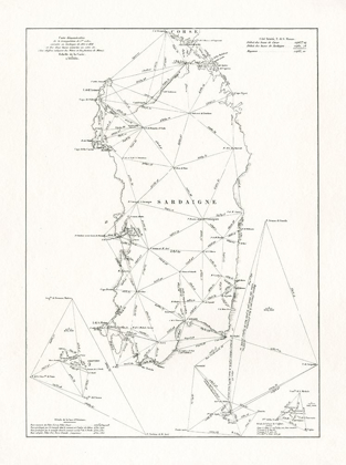 Picture of NAVIGATION MAP SARDINIA ISLAND MEDITERRANEAN