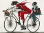 Picture of WOMAN RIDING BIKE CHILD AFRICAN