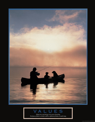 Picture of VALUES - FISHERMAN, SON AND DOG