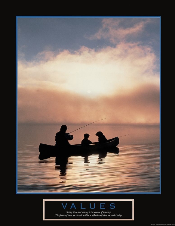 Picture of VALUES - FISHERMAN, SON AND DOG