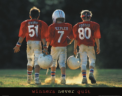 Picture of WINNERS NEVER QUIT - FOOTBALL