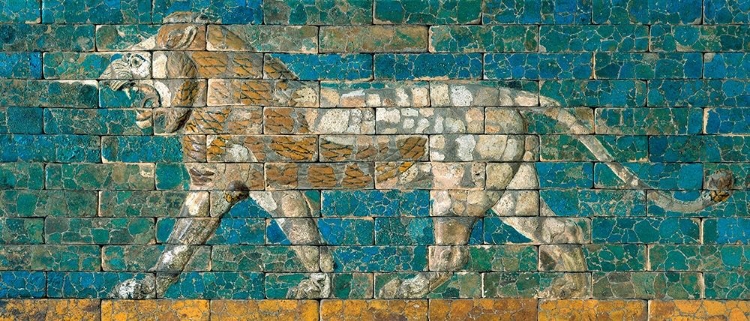 Picture of PANEL WITH STRIDING LION, CA. 604-562 B.C.E.