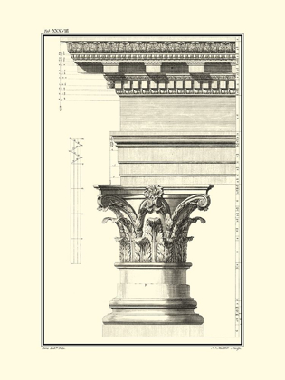 Picture of B AND W COLUMN AND CORNICE I