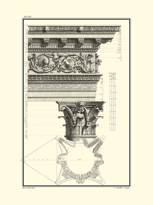 Picture of B AND W COLUMN AND CORNICE II