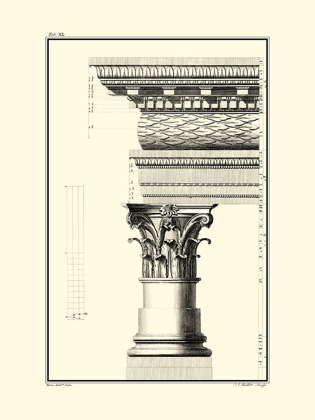 Picture of B AND W COLUMN AND CORNICE III