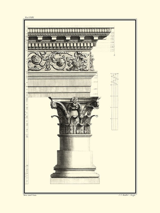 Picture of B AND W COLUMN AND CORNICE IV