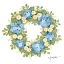 Picture of HYDRANGEAS IN BLOOM WREATH