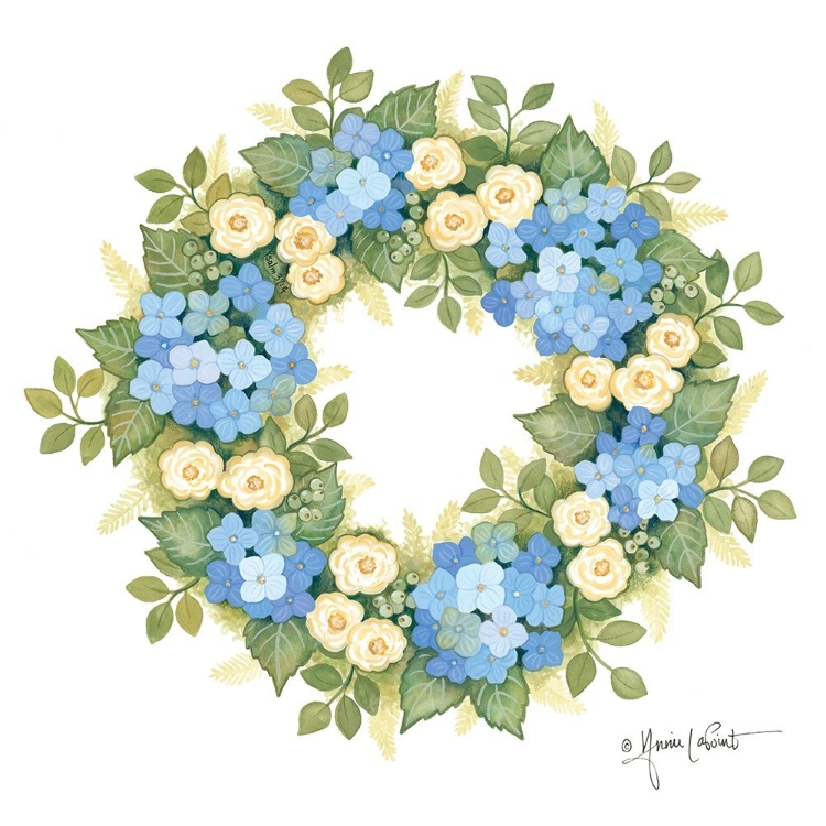 Picture of HYDRANGEAS IN BLOOM WREATH