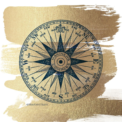 Picture of BRUSHED GOLD COMPASS ROSE