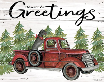 Picture of SEASON'S GREETINGS RED TRUCK