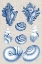 Picture of NAVY AND LINEN SHELLS IV