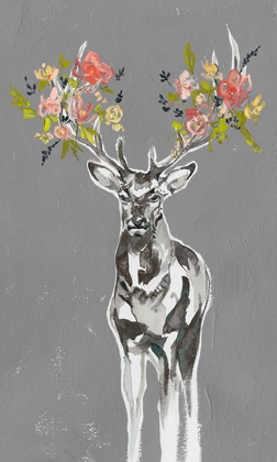 Picture of DEER AND FLOWERS II