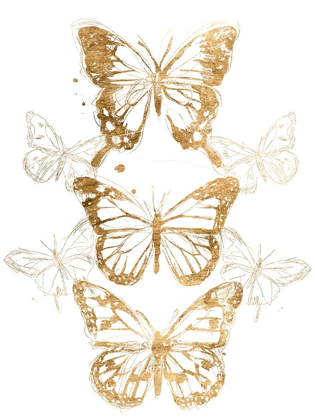 Picture of GOLD BUTTERFLY CONTOURS I