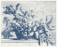 Picture of NAVY BASKET OF FLOWERS I