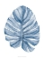 Picture of INDIGO TROPICAL LEAVES I