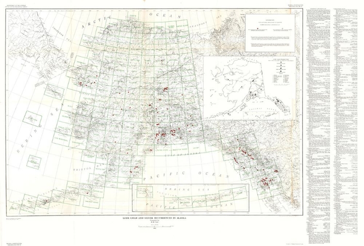 Picture of LODE GOLD SILVER OCCURRENCES ALASKA - COBB 1946