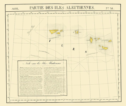 Picture of ALEUTIAN ISLANDS, ALASKA - VANDERMAELEN 1827