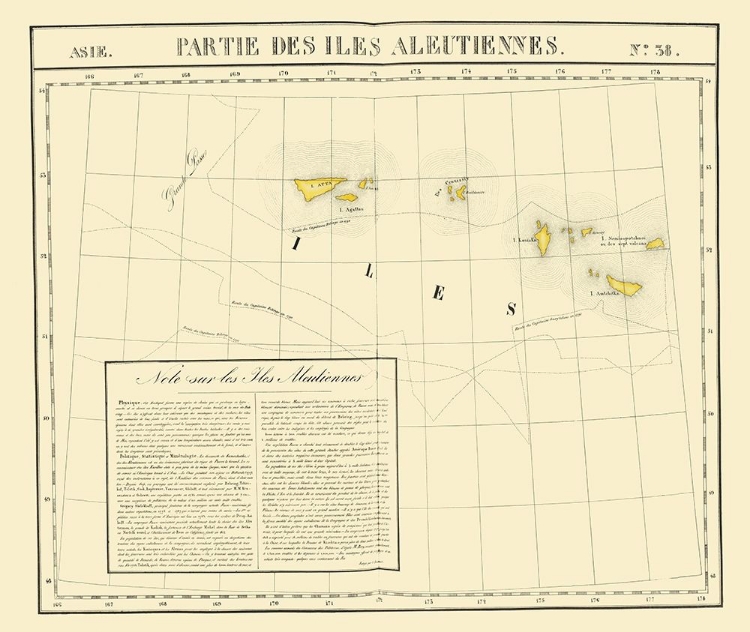 Picture of ALEUTIAN ISLANDS, ALASKA - VANDERMAELEN 1827