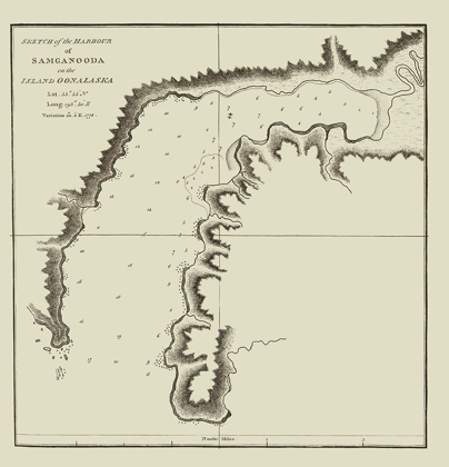 Picture of SAMGANOODA HARBOUR ALASKA - NICOL AND CADELL 1785