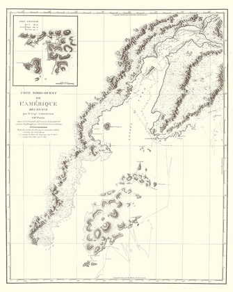 Picture of ALASKA SOUTHERN PART - DEPOT DE LA MARINE 1828