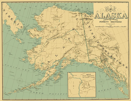 Picture of ALASKA, BRITISH POSSESSIONS, RUSSIA - PUNNET 1897