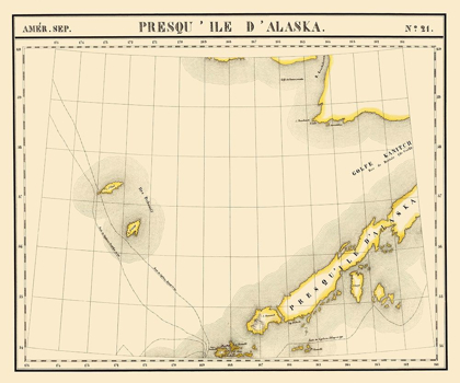 Picture of ALASKA PENINSULA - VANDERMAELEN 1827
