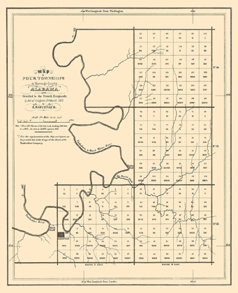 Picture of MARENGO ALABAMA TOWNSHIPS - PAGUENAUD 1817