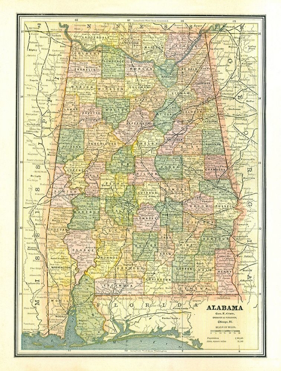 Picture of ALABAMA - CRAM 1886