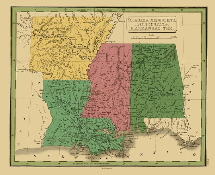 Picture of ALABAMA, MISSISSIPPI, LOUISIANA, ARKANSAS